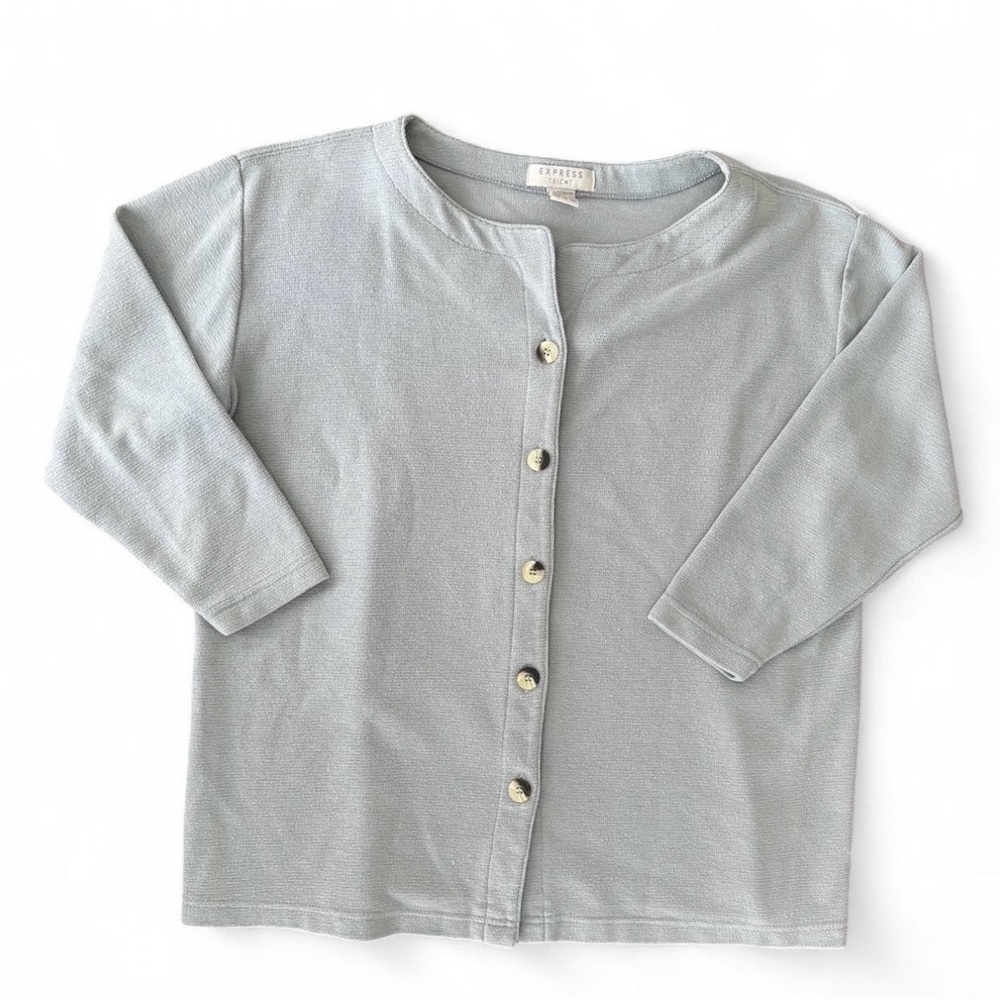 Vintage Express Tricot sage green cardigan